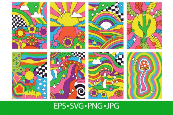 Download Groovy Retro Vibes, 70s Hippie Style - Hippie Collection