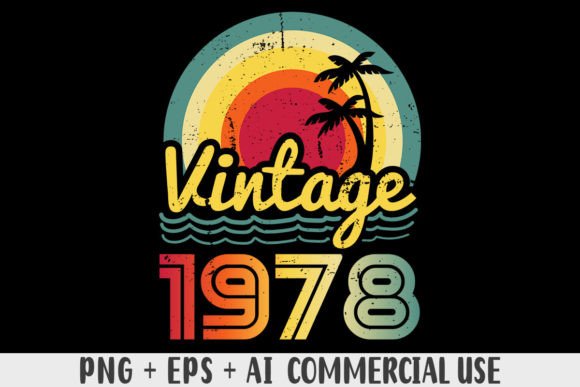 Download Vintage 1978 PNG Sublimation Design - 1978 Collection