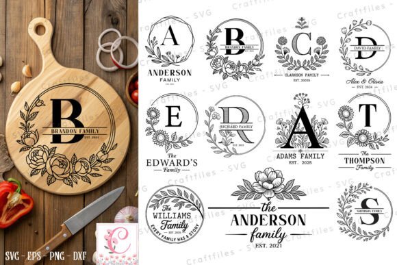 Download Personalized Floral Letter Monogram SVG - Monogram Collection