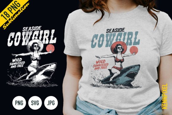 Download Seaside Cowgirl Retro Summer Shirt SVG - Summer shirt svg Collection