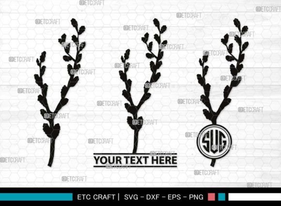 Download Pussy Willow Monogram, Spring Nature Svg - Monogram Collection
